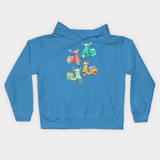 Pastel Chalkboard Scooters Kids Hoodie